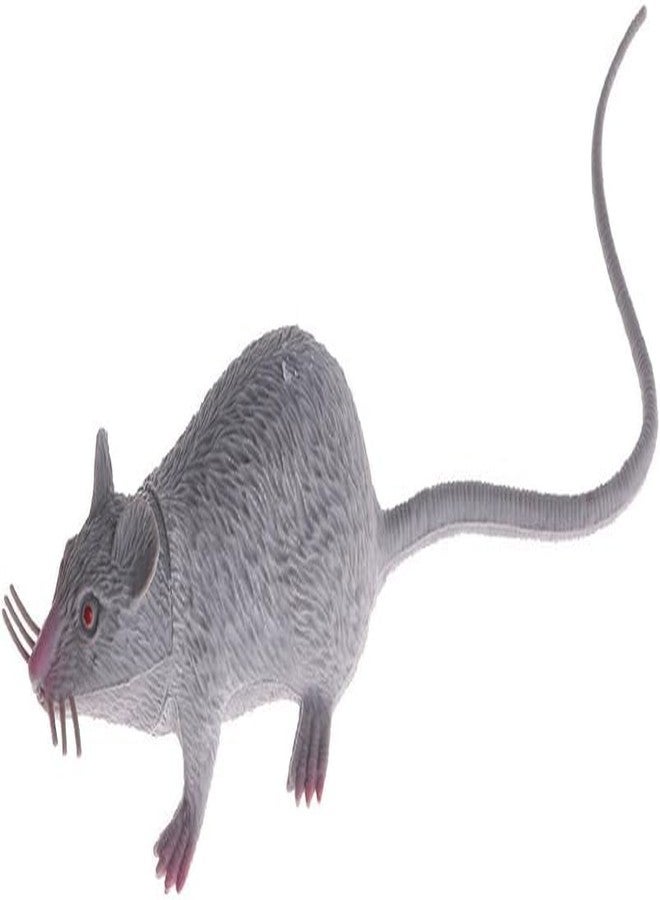 WinldMonmo Gray Realistic Plastic Halloween Rat Toy - Lifelike Fake Mouse for Pranks, Spooky Decorations, and Creepy Party Props - Perfect for Halloween, April Fool's Day, and Trick Decorations - Image 2